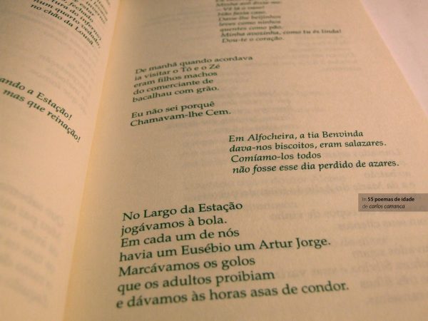 Livro 55 poemas de idade de Carlos Carranca